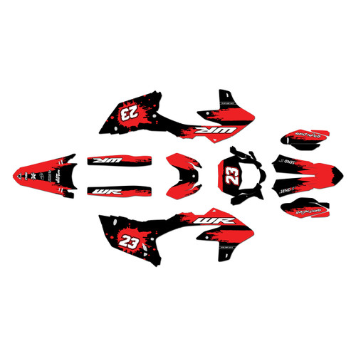 yamaha wr250f graphics kit 2025-2026 splash series red