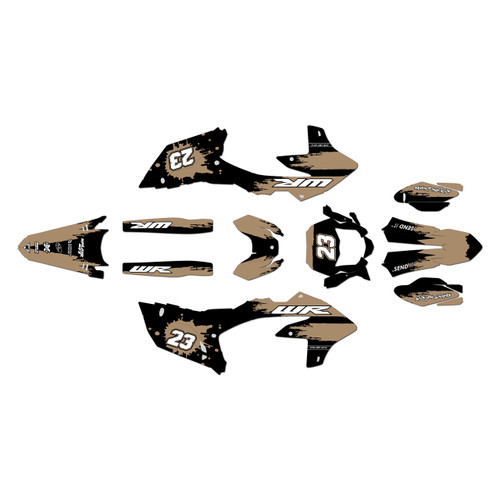 yamaha wr250f graphics kit 2025-2026 splash series tan