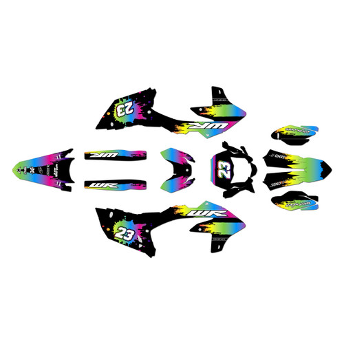 yamaha wr250f graphics kit 2025-2026 splash series rainbow