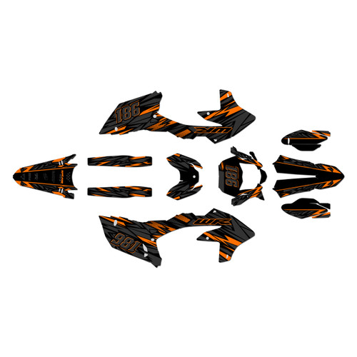 yamaha wr250f graphics kit 2025-2026 twitch series orange