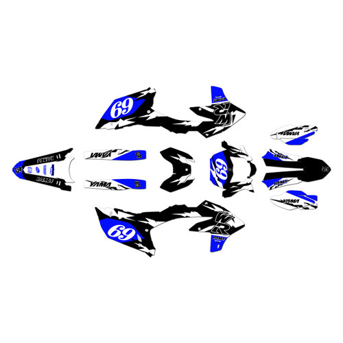 yamaha wr250f graphics kit 2025-2026 vintage series blue-shift