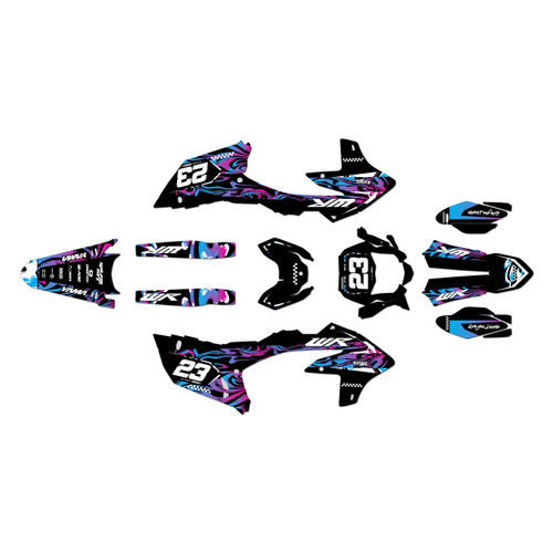 yamaha wr450f graphics kit 2024-2026 acid series magenta