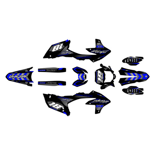 yamaha wr450f graphics kit 2024-2026 rebel series blue