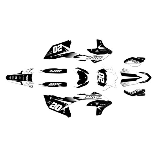 yamaha wr450f graphics kit 2024-2026 spear series white