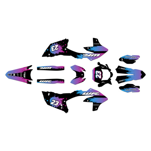 yamaha wr450f graphics kit 2024-2026 splash series magenta