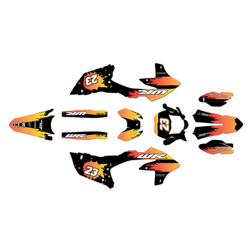 yamaha wr450f graphics kit 2024-2026 splash series yellow