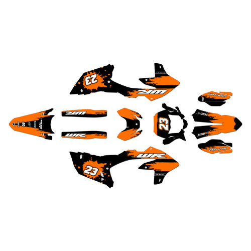 yamaha wr450f graphics kit 2024-2026 splash series orange