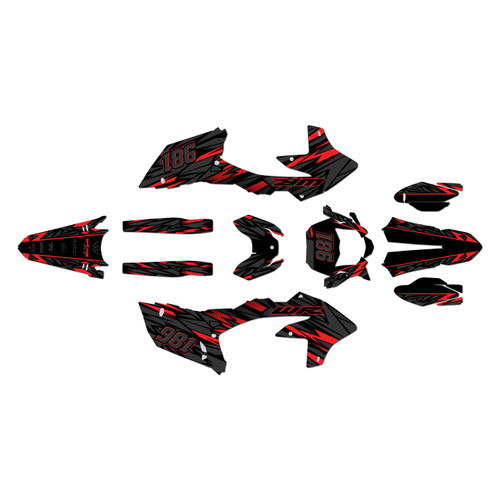 yamaha wr450f graphics kit 2024-2026 twitch series red