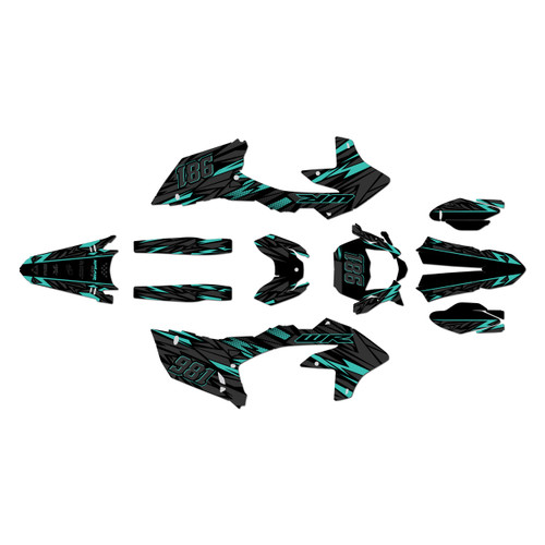yamaha wr450f graphics kit 2024-2026 twitch series teal
