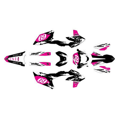 yamaha wr450f graphics kit 2024-2026 vintage series magenta-shift