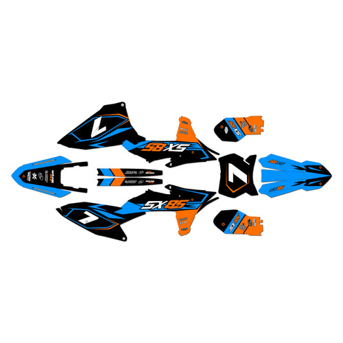 ktm 85sx graphics kit 2025-2026 bash series cyan