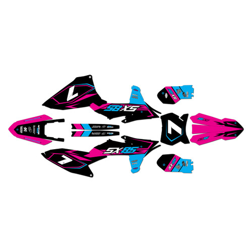 ktm 85sx graphics kit 2025-2026 bash series magenta