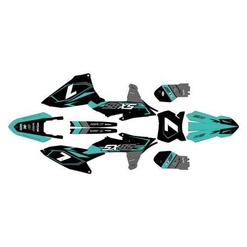 ktm 85sx graphics kit 2025-2026 bash series teal