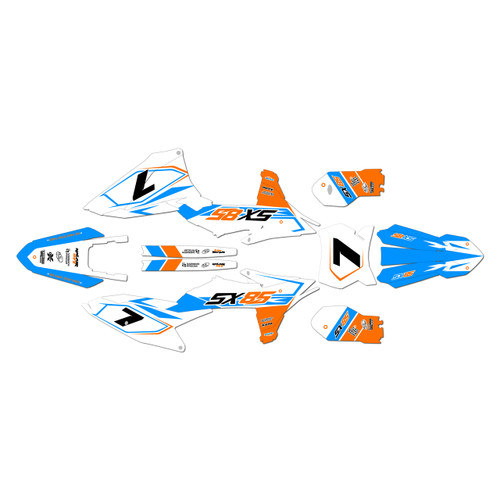 ktm 85sx graphics kit 2025-2026 bash series cyan-shift