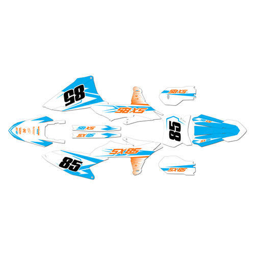 ktm 85sx graphics kit 2025-2026 bold series cyan