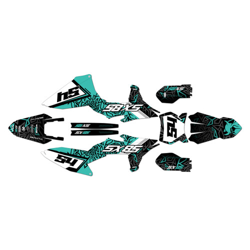 ktm 85sx graphics kit 2025-2026 cyrus series teal