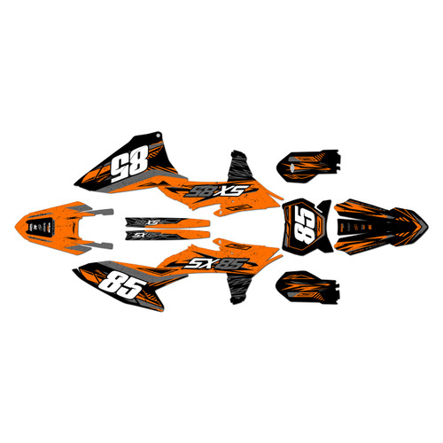 ktm 85sx graphics kit 2025-2026 guard series orange