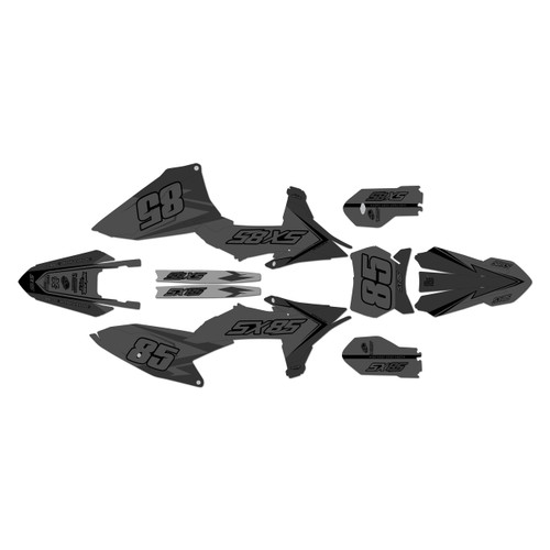 ktm 85sx graphics kit 2025-2026 razor series smoke