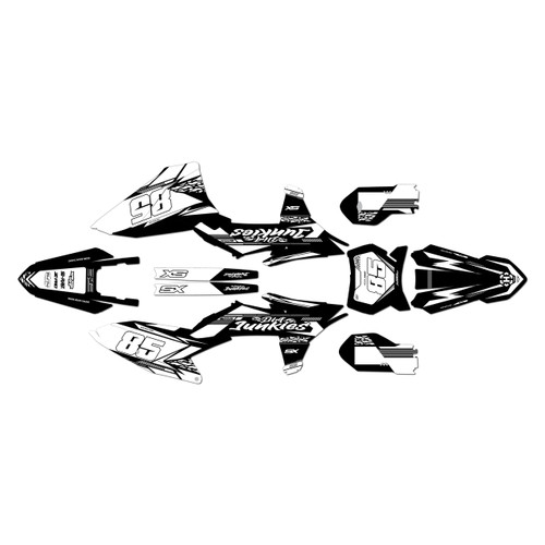 ktm 85sx graphics kit 2025-2026 rugged series white