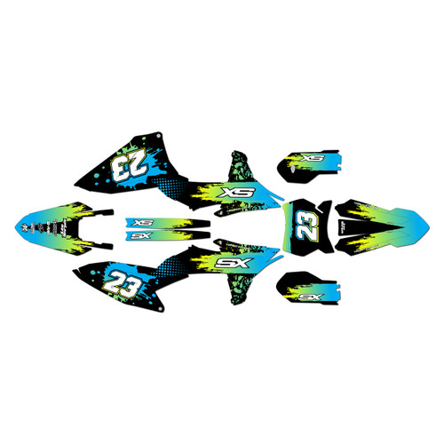 ktm 85sx graphics kit 2025-2026 splash series green