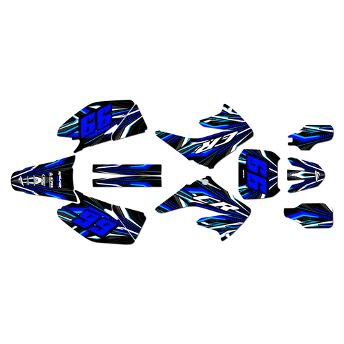honda cr250 graphics kit 2002-2003 prime series blue