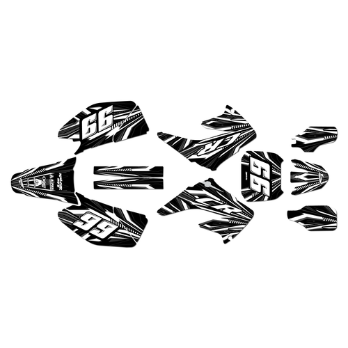 honda cr250 graphics kit 2004-2007 prime series white