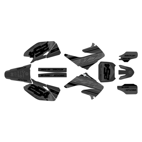 honda cr250 graphics kit 2004-2007 redeemer series smoke