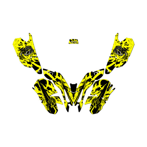 polaris pred50 graphics kit all years revolt series yellow