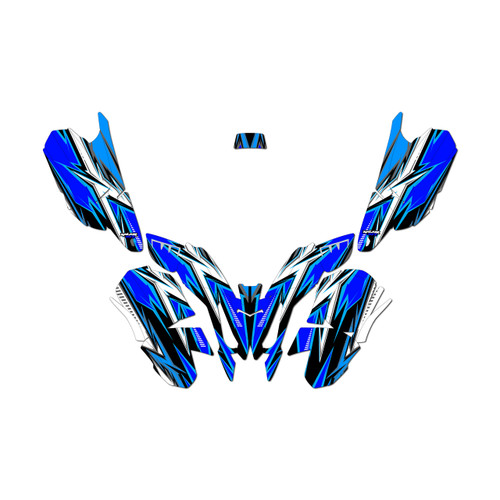 polaris pred50 graphics kit all years shred series blue