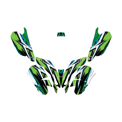 polaris pred50 graphics kit all years shred series green