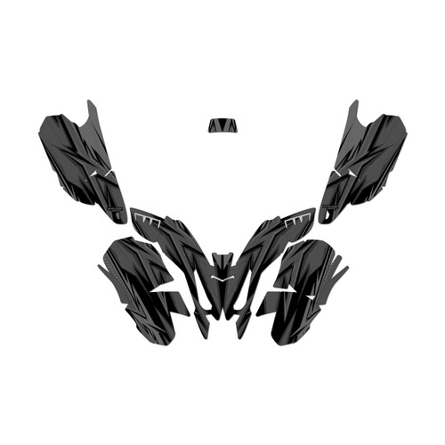 polaris outlaw50 graphics kit all years shred series smoke