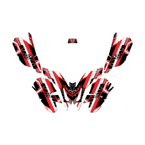 polaris outlaw50 graphics kit all years swift series red