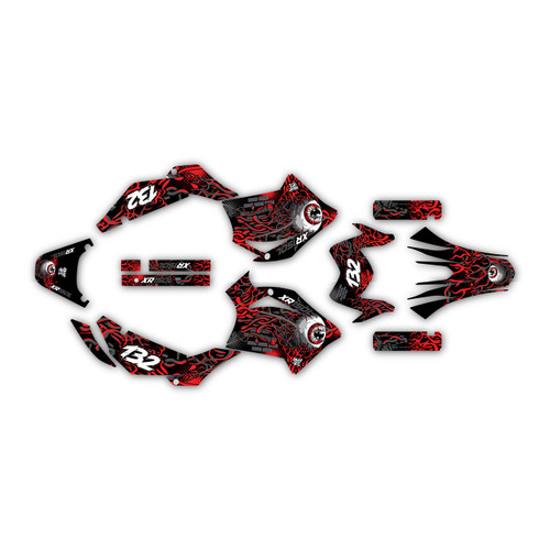 honda xr150l graphics kit 2023+ core series red