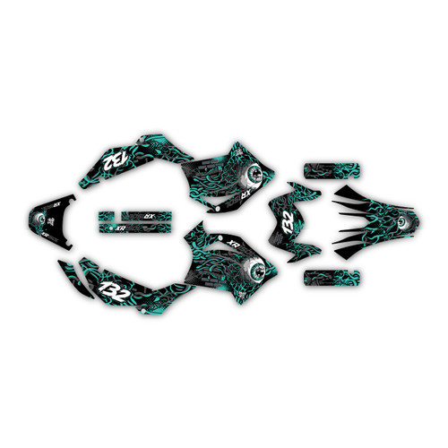 honda xr150l graphics kit 2023+ core series teal