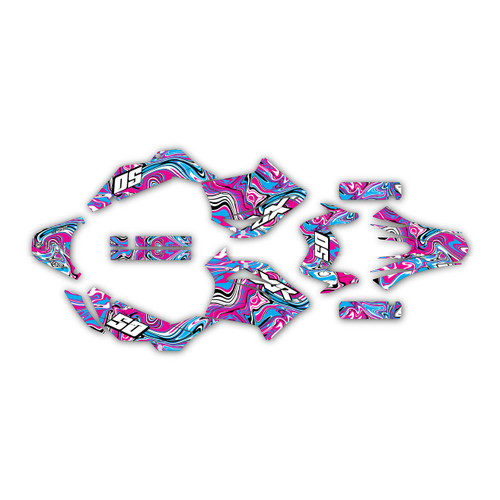 honda xr150l graphics kit 2023+ snagged series magenta