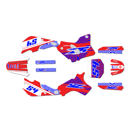 yamaha yz80 graphics kit 1993-2001 greenstuff series red-shift