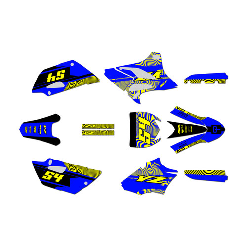 yamaha yz85 graphics kit 2019-2021 greenstuff series yellow