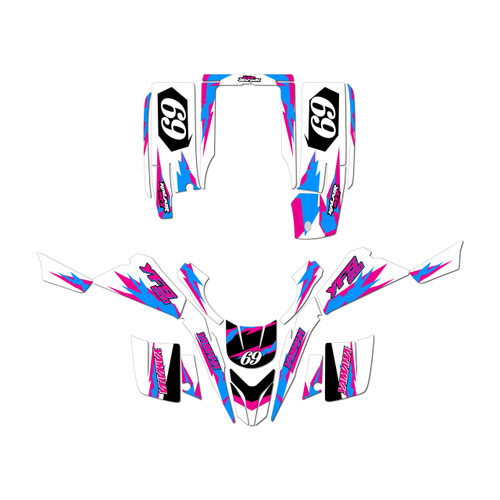 yamaha yfs200 graphics kit 1988-2006 vintage series magenta