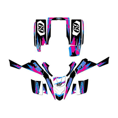 yamaha yfs200 graphics kit 1988-2006 vintage series magenta-shift