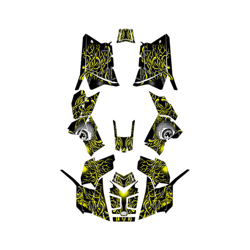 polaris scrambler850 graphics kit 2013-2026 core series yellow