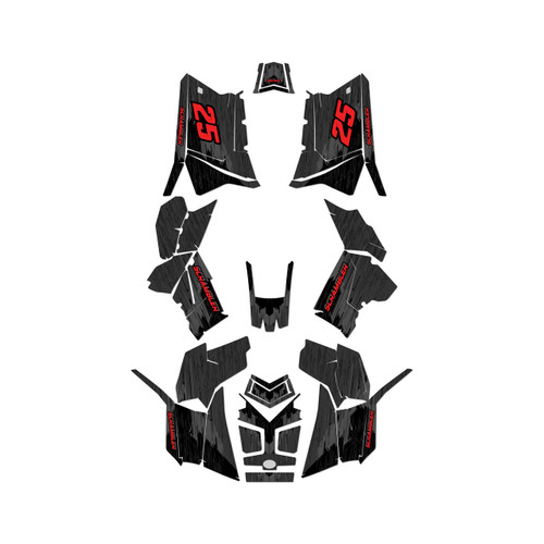 polaris scrambler850 graphics kit 2013-2026 fracture series red-shift