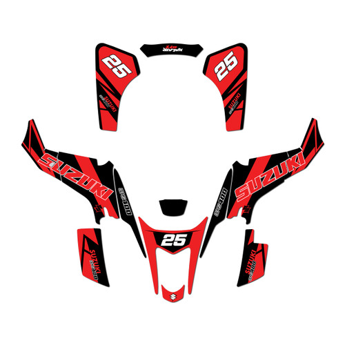 suzuki ltz400 graphics kit 2003-2008 flow series red