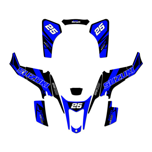 suzuki ltz400 graphics kit 2003-2008 flow series blue