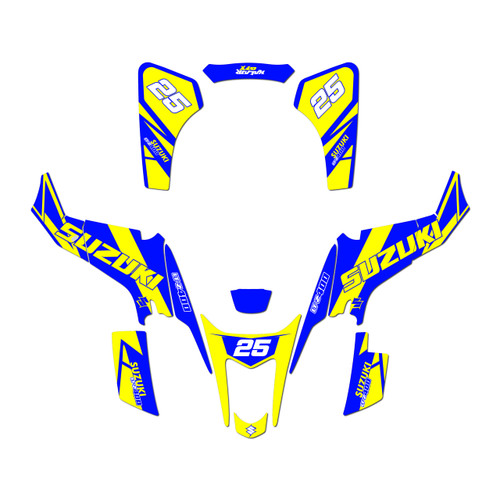 suzuki ltz400 graphics kit 2003-2008 flow series yellow
