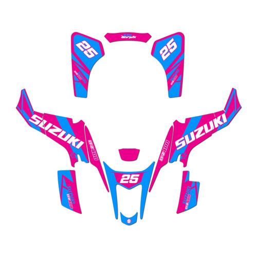 suzuki ltz400 graphics kit 2003-2008 flow series magenta