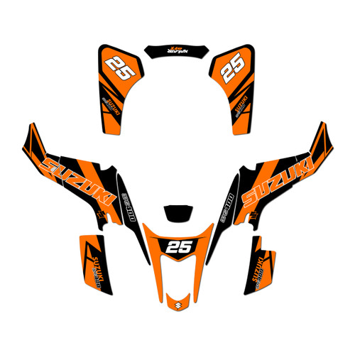 suzuki ltz400 graphics kit 2003-2008 flow series orange