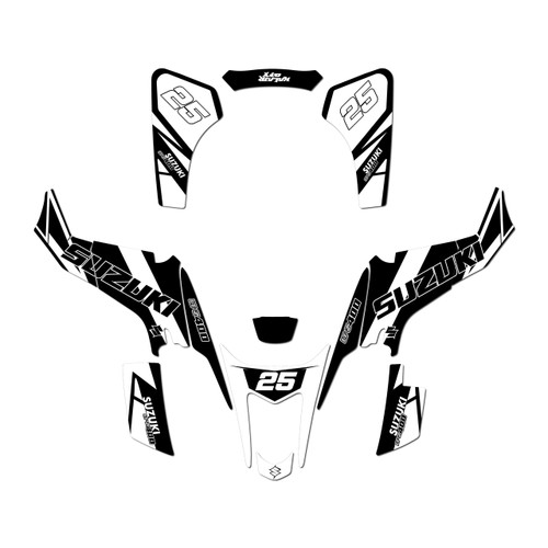 suzuki ltz400 graphics kit 2003-2008 flow series white