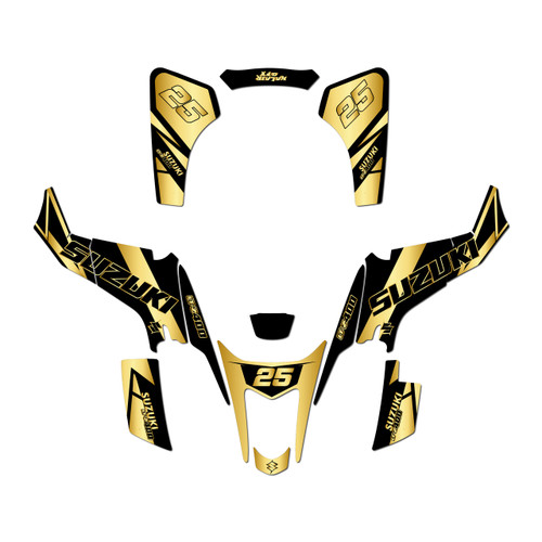 suzuki ltz400 graphics kit 2003-2008 flow series gold