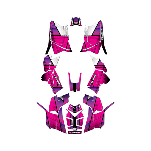 polaris scrambler850 graphics kit 2013-2026 paint series magenta