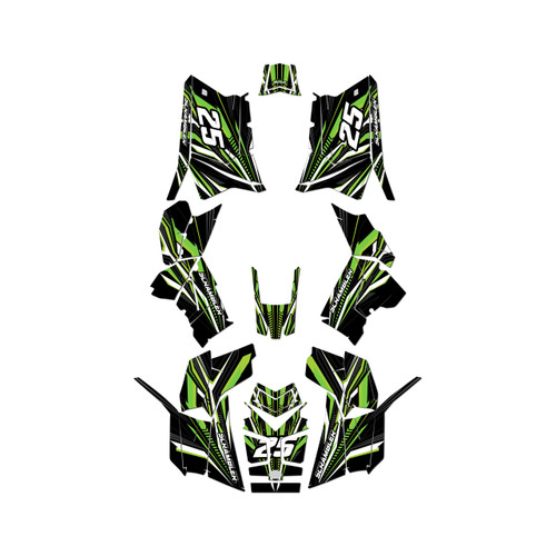 polaris scrambler850 graphics kit 2013-2026 prime series green